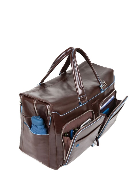 BLUE SQUARE Reisetasche aus Leder, Laptopfach für 15-Zoll-Laptops MAHAGONI - Reisetaschen