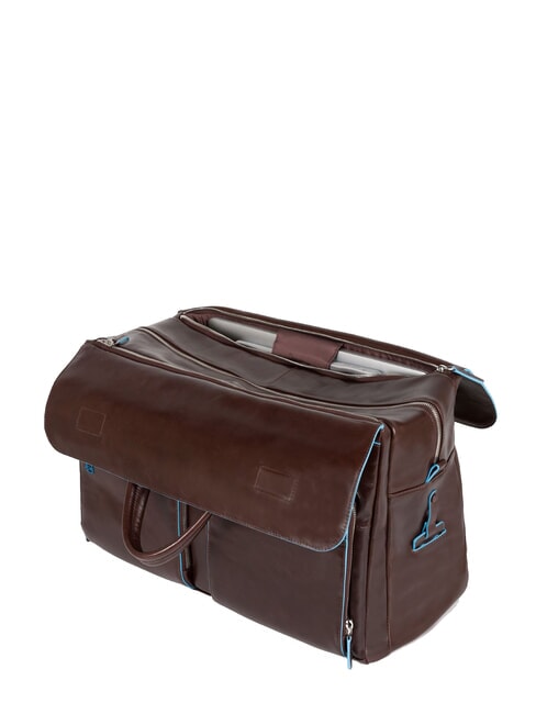 BLUE SQUARE Reisetasche aus Leder, Laptopfach für 15-Zoll-Laptops MAHAGONI - Reisetaschen