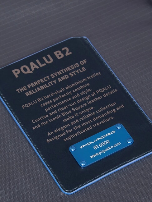 ALU BLUE SQUARE Mittlerer Trolley Blau - Harte Trolleys