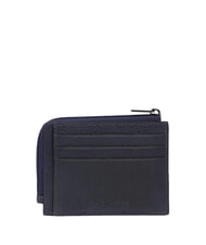 PIQUADRO CRONUS Leder-Kartenhalter Blau - Brieftaschen Herren - 2
