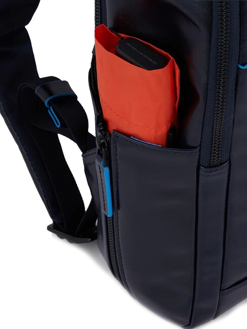 B2 REVAMP 14-Zoll-Laptop-Rucksack aus Leder Blau - PC-Rucksäcke