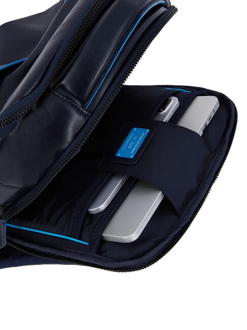 B2 REVAMP 14-Zoll-Laptop-Rucksack aus Leder Blau - PC-Rucksäcke