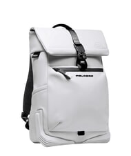 PIQUADRO CORNER SPECIALE GOMMATO Rolltop-Laptop-Rucksack Weiß - PC-Rucksäcke - 2