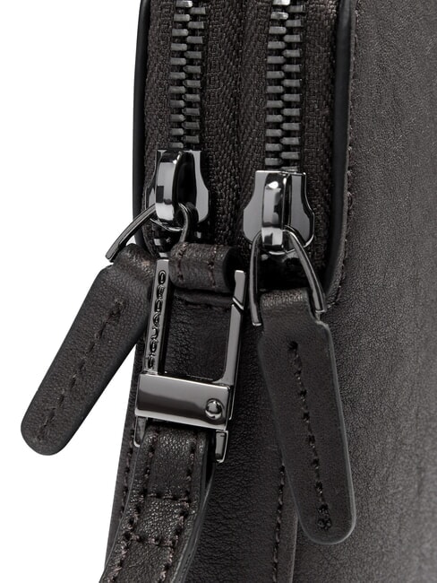 BLACK SQUARE Herren-Clutch aus Leder mit Handgelenkschlaufe Schwarz - Tablettmappe &amp; Organizer