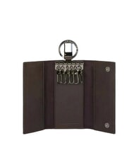 PIQUADRO BLACK SQUARE Schlüsseletui aus Leder mit 6 Haken - Schlüsselanhänger und Schlüsseletuis