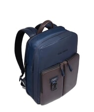 PIQUADRO HARPER 14-Zoll-Laptop-Rucksack, erweiterbar blau/dunkelbraun - PC-Rucksäcke - 6