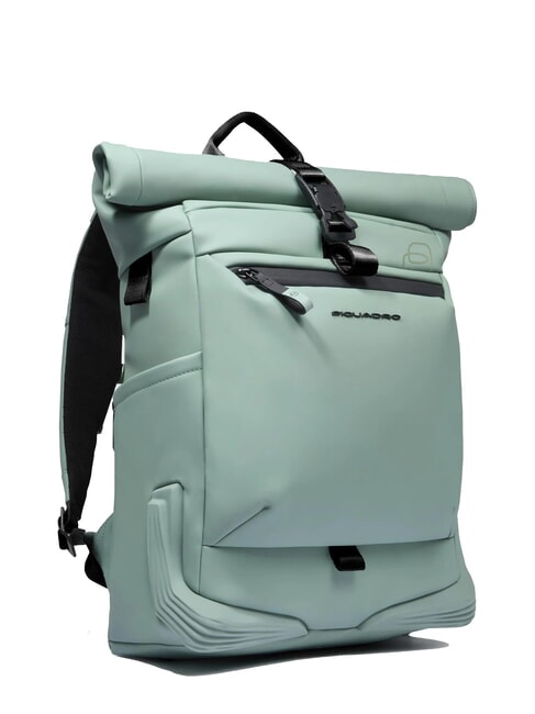 CORNER SPECIALE GOMMATO Rolltop-Rucksack für 15,6-Zoll-Laptop GRÜN - PC-Rucksäcke