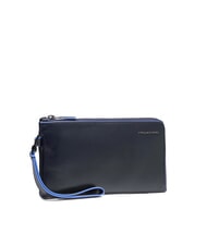PIQUADRO BLUE SQUARE Herren-Clutch aus Leder mit Kartenhalter Blau - Brieftaschen Herren - 2