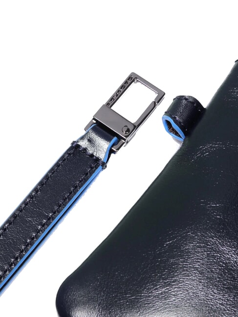 BLUE SQUARE Herren-Clutch aus Leder mit Kartenhalter Blau - Brieftaschen Herren