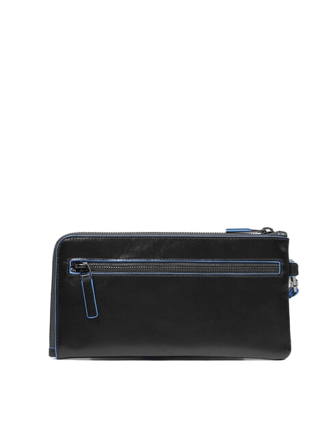 BLUE SQUARE Herren-Clutch aus Leder mit Kartenhalter Schwarz - Brieftaschen Herren