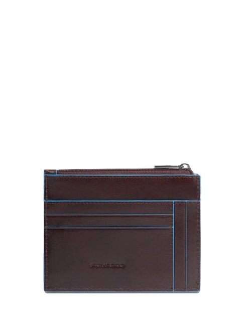 BLUE SQUARE Leder-Kartenetui / M&uuml;nzb&ouml;rse MAHAGONI - Brieftaschen Herren