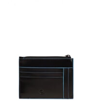 PIQUADRO BLUE SQUARE Leder-Kartenetui / M&uuml;nzb&ouml;rse Schwarz - Brieftaschen Herren - 2