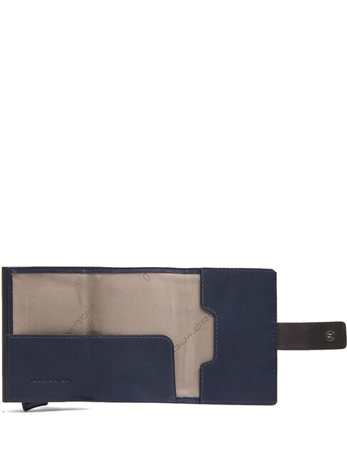 HARPER Geldb&ouml;rse aus Leder blau/dunkelbraun - Brieftaschen Damen