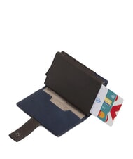 PIQUADRO HARPER Geldb&ouml;rse aus Leder blau/dunkelbraun - Brieftaschen Damen - 3
