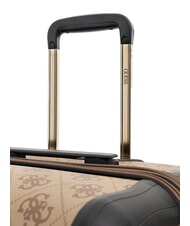 GUESS BERTA 28 Großer, ausziehbarer Wagen Latte-Logo / braun - Harte Trolleys - 4