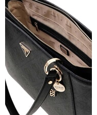 GUESS NOELLE 2 4G-Logo-Print-Schultertasche Kohle - Damentaschen - 3