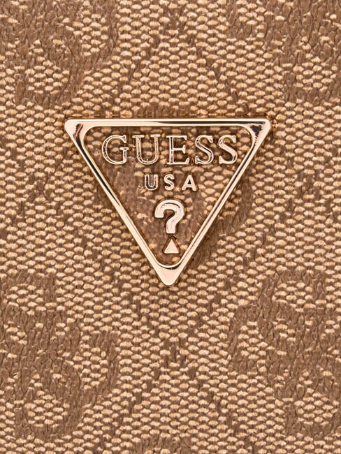 NOELLE 2 Schultertasche, Umhängetasche Latte-Logo / braun - Damentaschen