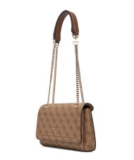 GUESS NOELLE 2 Wandelbare Tasche mit Klappe Latte-Logo / braun - Damentaschen - 2