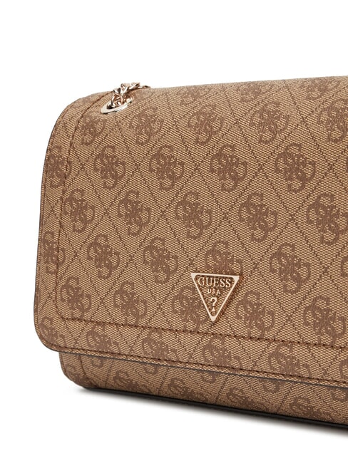 NOELLE 2 Wandelbare Tasche mit Klappe Latte-Logo / braun - Damentaschen