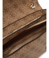 GUESS NOELLE 2 Wandelbare Tasche mit Klappe Latte-Logo / braun - Damentaschen - 6