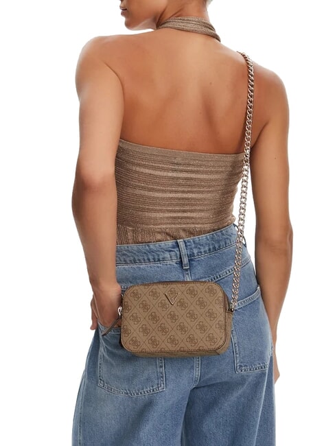 NOELLE 2 Schultertasche für Kamera Latte-Logo / braun - Damentaschen