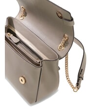 GUESS YESBA Schultertasche mit Überschlag, Umhängetasche dunkles Taupe - Damentaschen - 4