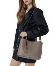 GUESS MERIDIAN 2 Umhängetasche dunkles Taupe - Damentaschen - 4