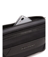 PIQUADRO TRAKAI Gürteltasche aus Leder und Stoff - Hüfttaschen