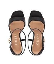 GUESS HENDORA Hohe Ledersandalen mit Plateau SCHWARZ - Damenschuhe - 4