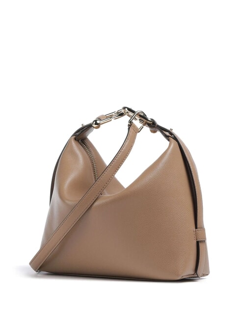 TONIE Kleine Ledertasche mit Schulterriemen Toffee - Damentaschen