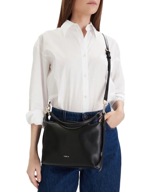 TONIE Kleine Ledertasche mit Schulterriemen Toffee - Damentaschen