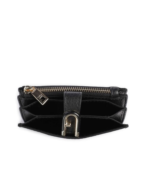 IDEA Lederkartenetui mit Münzfach Schwarz - Brieftaschen Damen