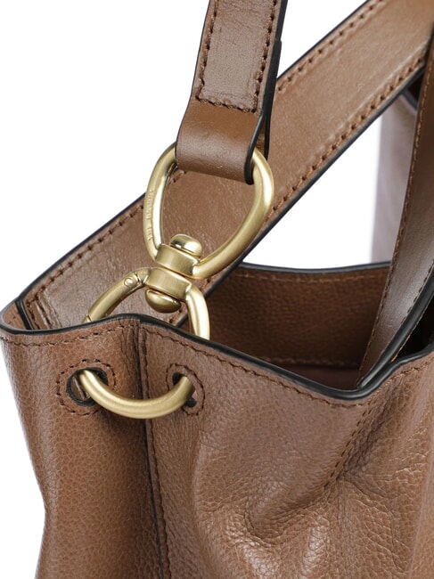 ELISABETTA Ledertasche mit Schultergurt Auster Abb. Gold - Damentaschen