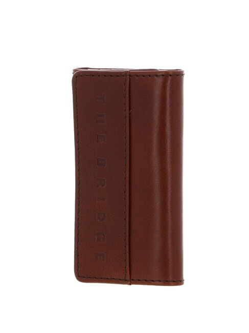 GIACOMO Schl&uuml;sseletui aus Leder Braun / Ruthenium - Schl&uuml;sselanh&auml;nger und Schl&uuml;sseletuis