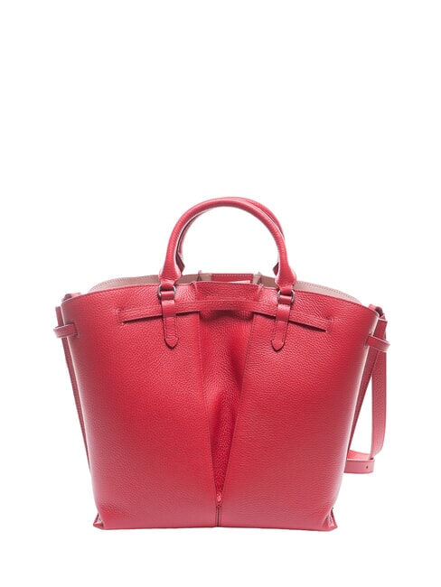 FLORES Mittelgro&szlig;e Tote Bag aus geh&auml;mmertem Leder Sangria - Damentaschen