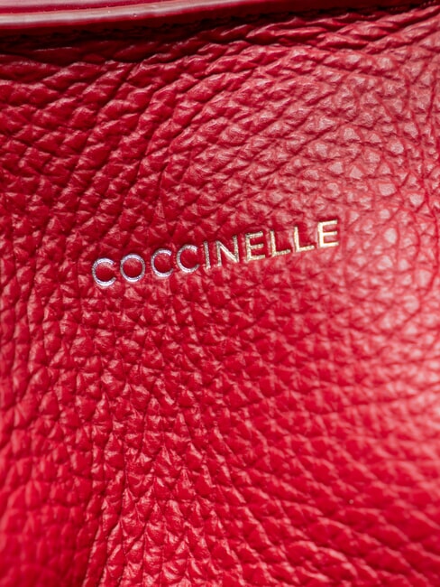 FLORES Mittelgro&szlig;e Tote Bag aus geh&auml;mmertem Leder Sangria - Damentaschen