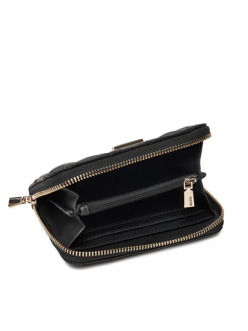 GIULLY 2 Mittelgro&szlig;e, gesteppte Geldb&ouml;rse mit Rei&szlig;verschluss SCHWARZ - Brieftaschen Damen