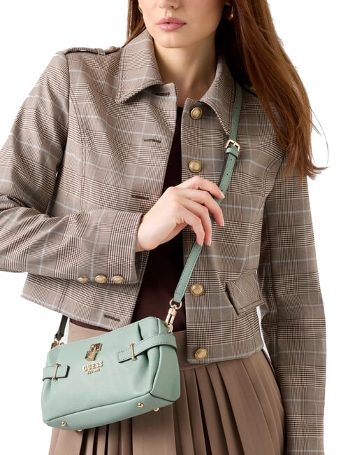 YESBA Kleine Schultertasche mit Anhänger Helles Salbeigrün - Damentaschen