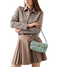 GUESS YESBA Kleine Schultertasche mit Anh&auml;nger dunkles Taupe - Damentaschen - 6