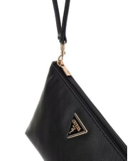 GUESS LAUREL 2 Saffiano-Clutch mit Manschette SCHWARZ - Damentaschen - 3