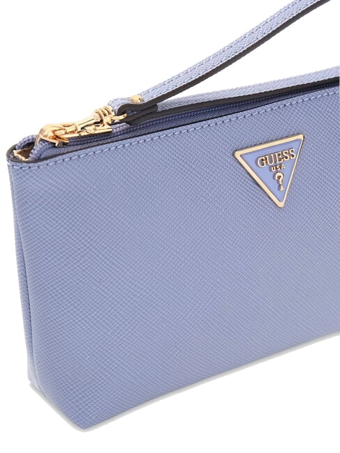 LAUREL 2 Saffiano-Clutch mit Manschette graublau - Damentaschen