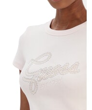 GUESS STUDS SCRIPT Schmal geschnittenes Kurzarm-T-Shirt Zartrosa - T-Shirts und Tops f&uuml;r Damen - 3