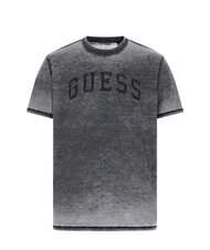 GUESS MARINE LOGO Kurzärmeliges T-Shirt mit Used-Look jetbla - Herren-T-Shirts - 4