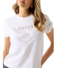 GUESS STARS T-Shirt mit Aufdruck und Nieten purwei&szlig; - T-Shirts und Tops f&uuml;r Damen - 3