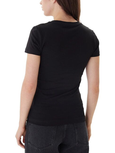 FLOWERS TRIANGLE Kurzarm-Stretch-T-Shirt jetbla - T-Shirts und Tops f&uuml;r Damen