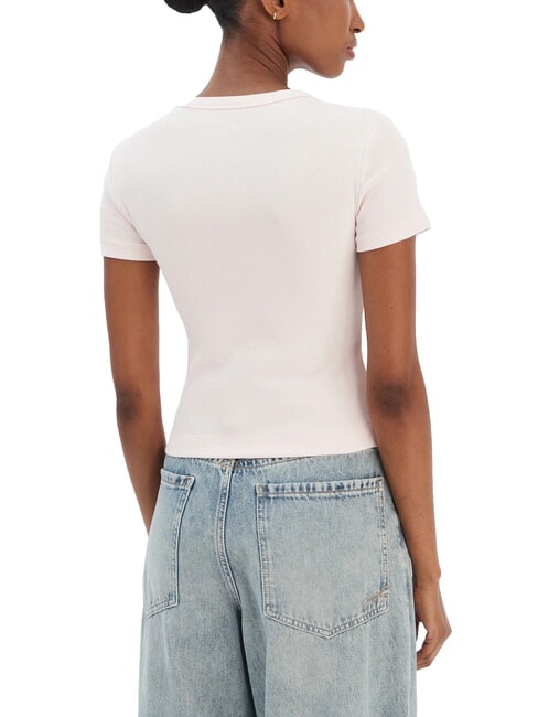 STUDS SCRIPT Schmal geschnittenes Kurzarm-T-Shirt Zartrosa - T-Shirts und Tops f&uuml;r Damen