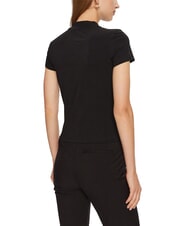 GUESS MOCK NECK ALL OVER 4G Schmal geschnittenes T-Shirt mit Strasssteinen jetbla - T-Shirts und Tops für Damen - 2