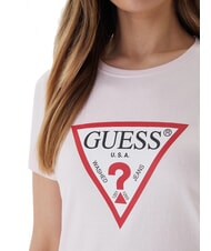 GUESS ORIGINAL LOGO Logo-T-Shirt Zartrosa - T-Shirts und Tops f&uuml;r Damen - 3