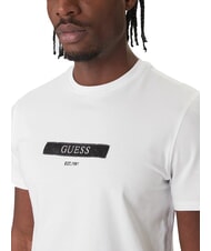 GUESS LOGO BOX Schmal geschnittenes Kurzarm-T-Shirt purwei&szlig; - Herren-T-Shirts - 3