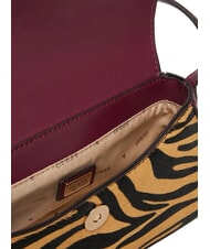 GUESS DOMITILLA Schultertasche, Leder Zebra - Damentaschen - 4